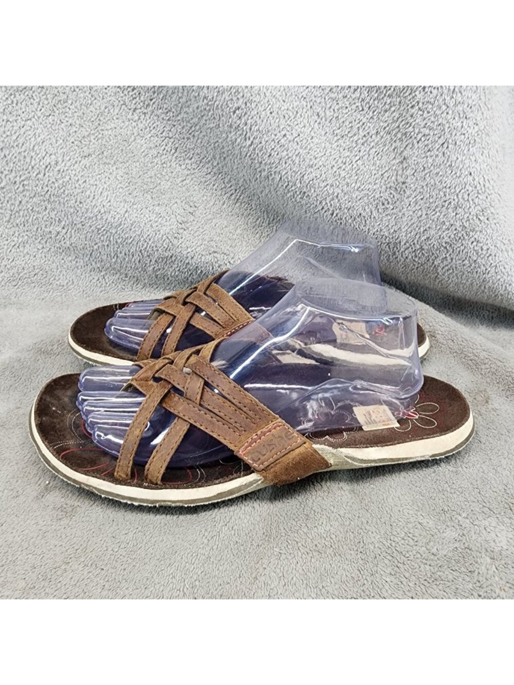Cushe Shoes Womens Size 10 Brown Leather Manuka Plait Thong Sandals *Read*